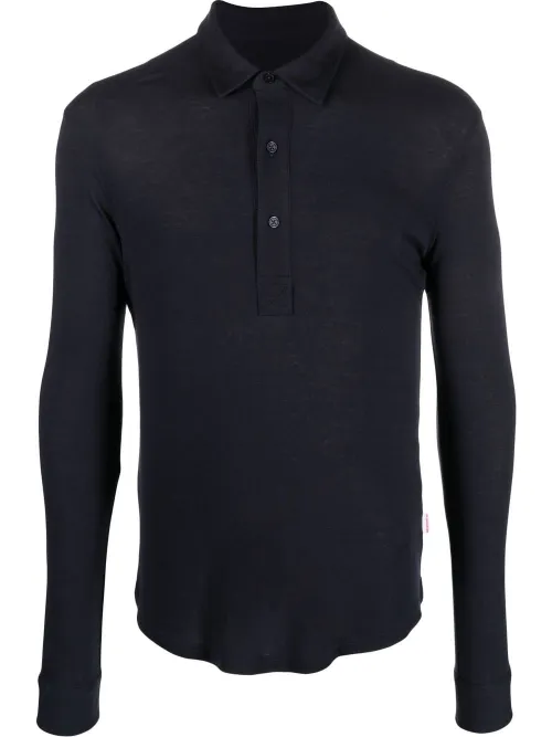 Polo boutonné à manches longues - Orlebar Brown - Modalova