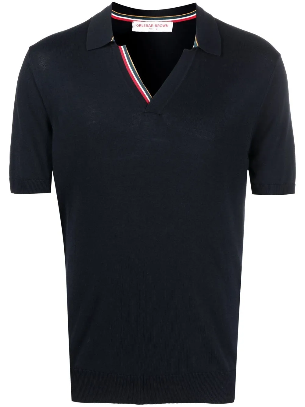 Orlebar Brown Horton v-neck polo shirt | Blue | Image 1