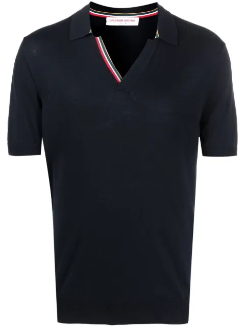 Orlebar Brown playera tipo polo con cuello en V