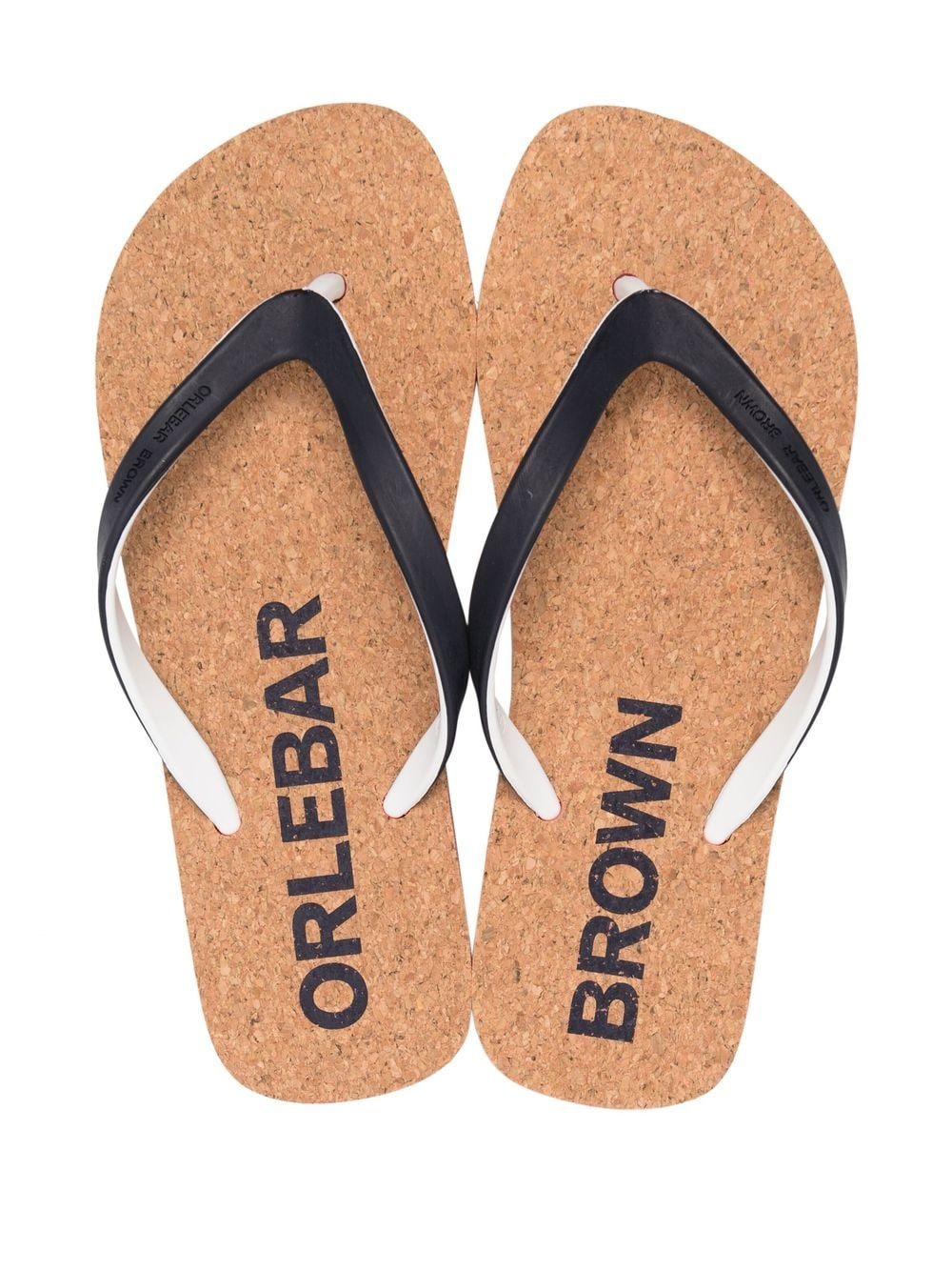 Shop Orlebar Brown Cork-sole Flipflop Sandals In Black