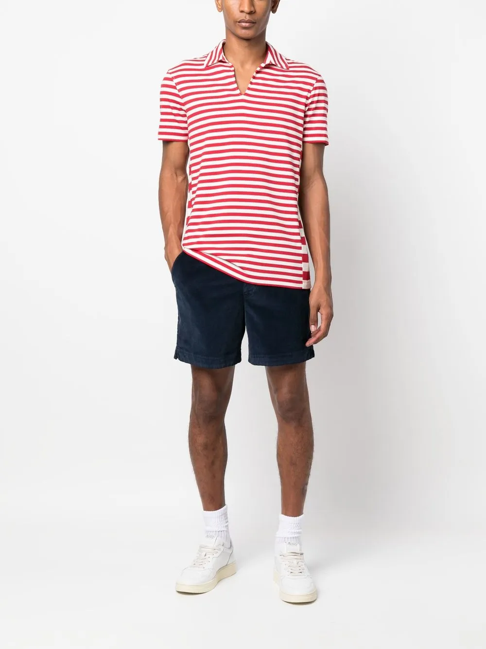 Orlebar Brown Gestreept poloshirt - Rood