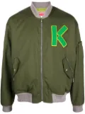 Kenzo Varsity logo-patch bomber jacket - Green