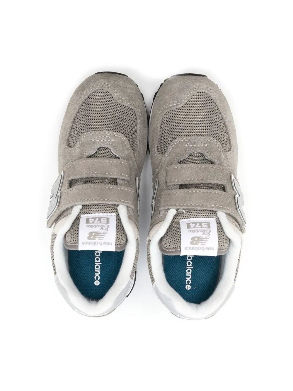 New Balance Kids 574 logo-patch sneakers Grey