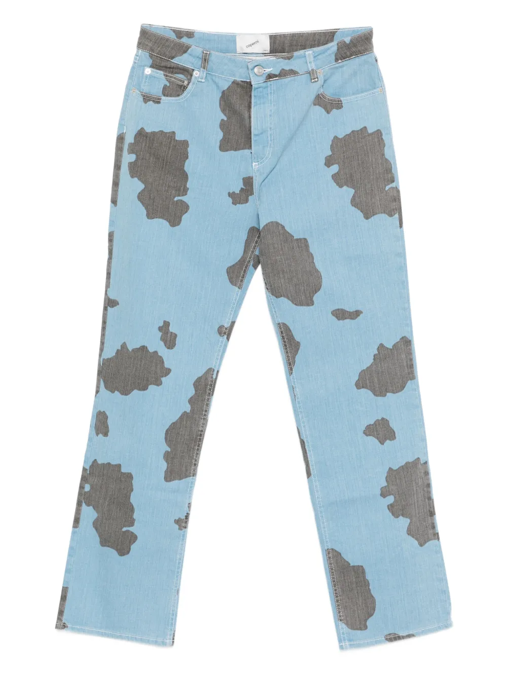 Coperni Jeans met koeienprint Blauw