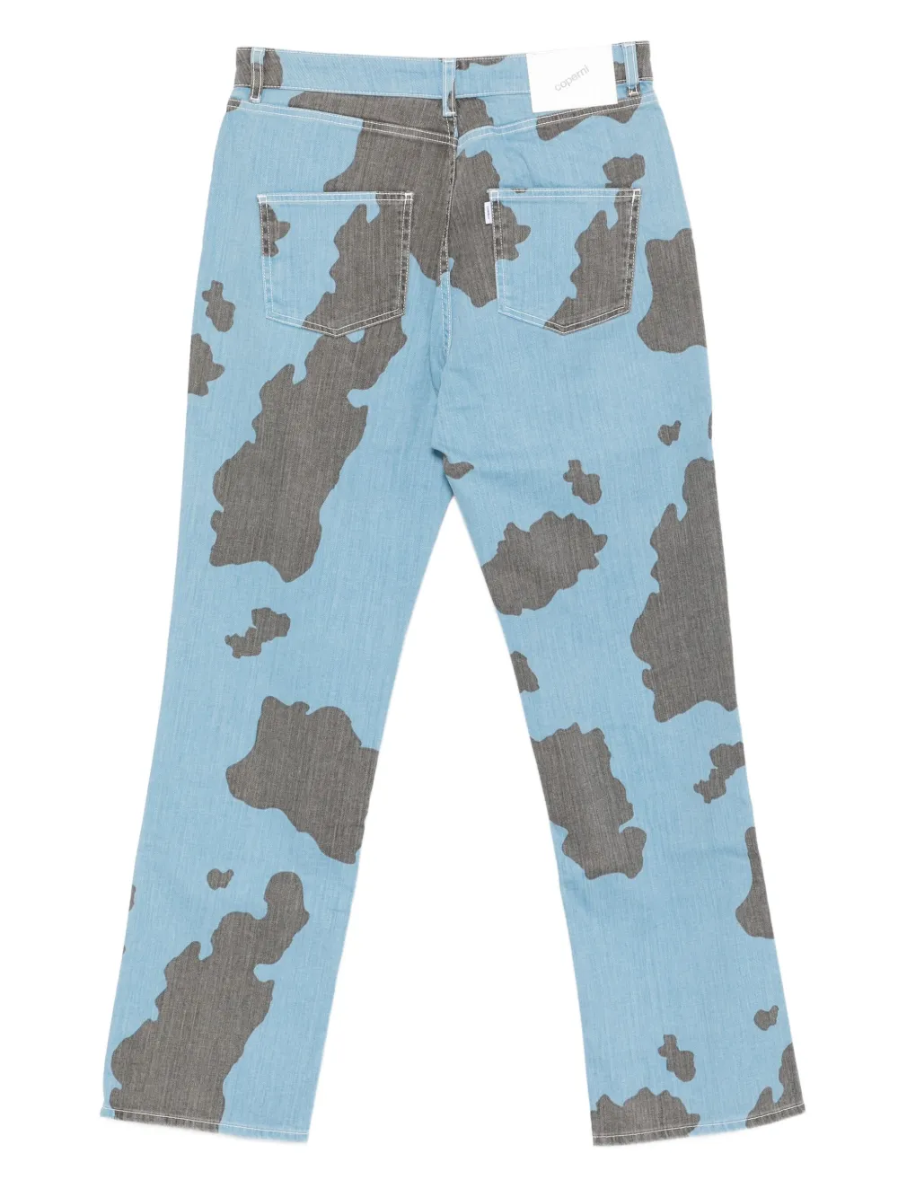 Coperni Jeans met koeienprint - Blauw