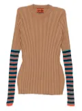 colville stripe-dipped sweater - Brown
