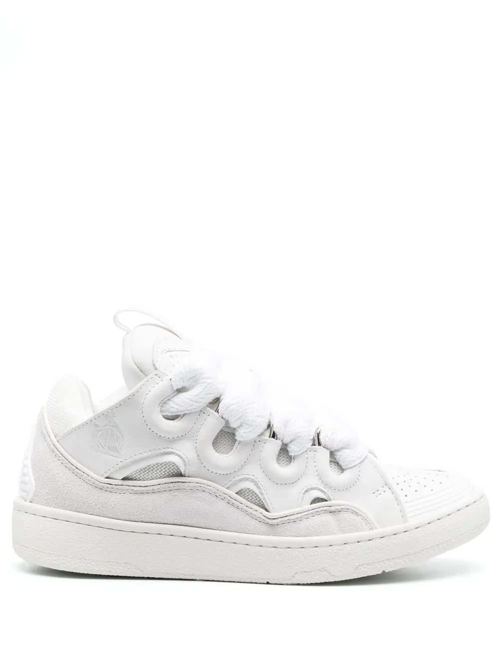 

Lanvin tenis bajos con agujetas oversize - Blanco