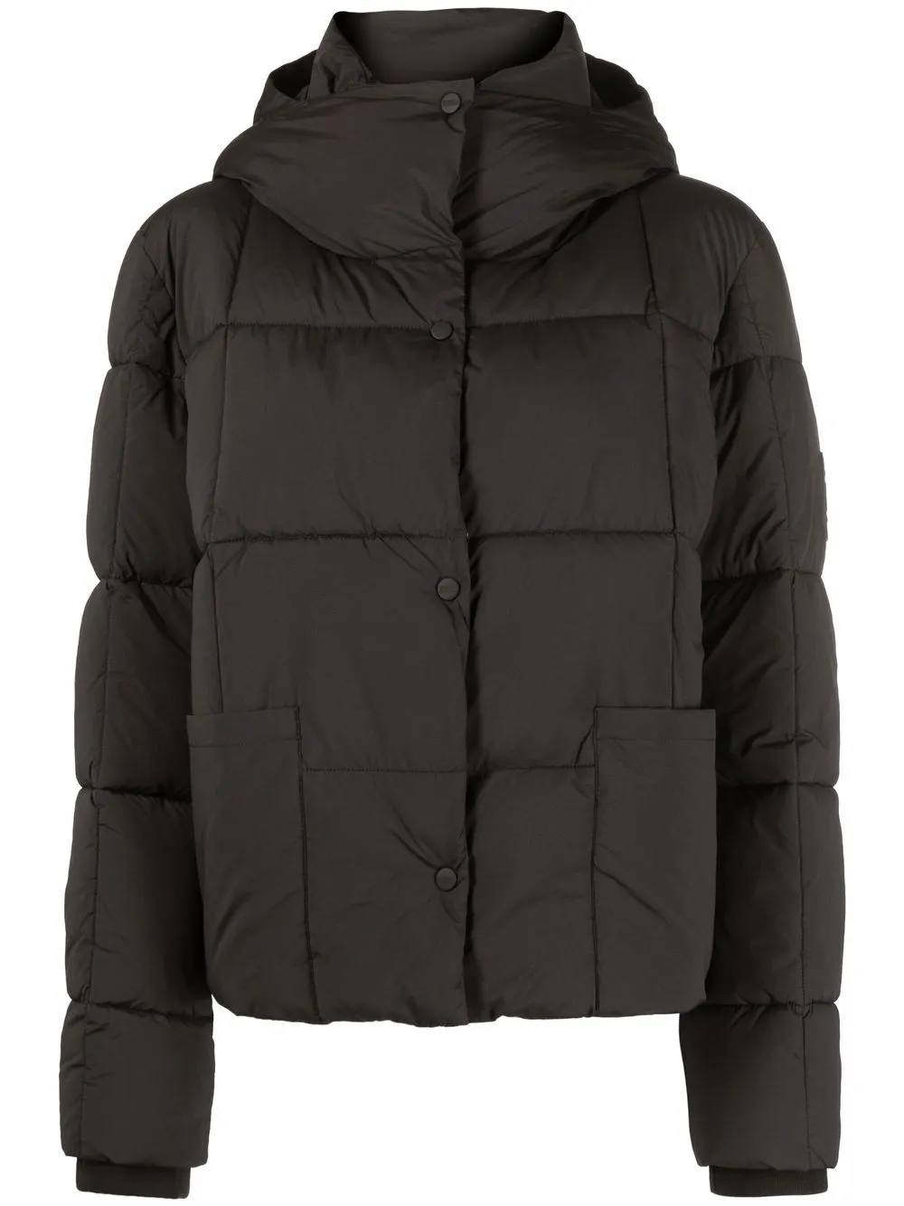 

Closed quilted short jacket - Black