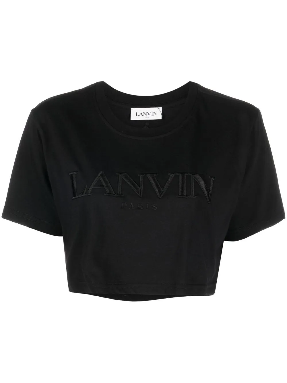 

Lanvin playera corta con logo bordado - Negro