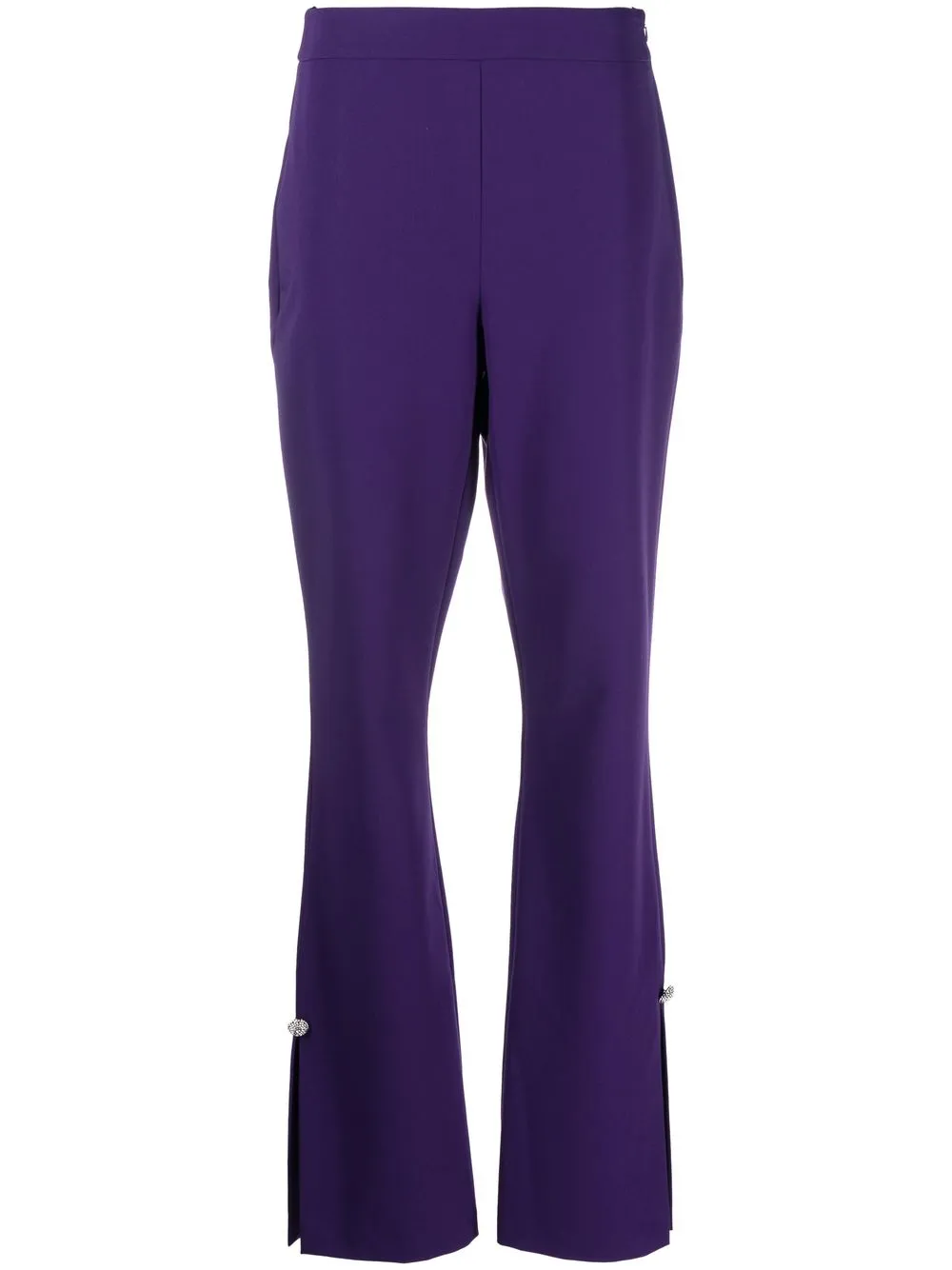 

TWINSET pantalones acampanados con tiro alto - Morado