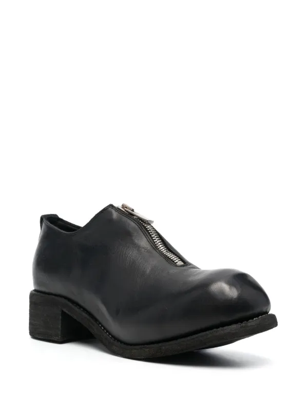 MARI GIUDICELLI ブラックレザー ミュール ヒール約6cm MARI GIUDICELLI Leblon Mule in Black Croco – L'Oeuvre