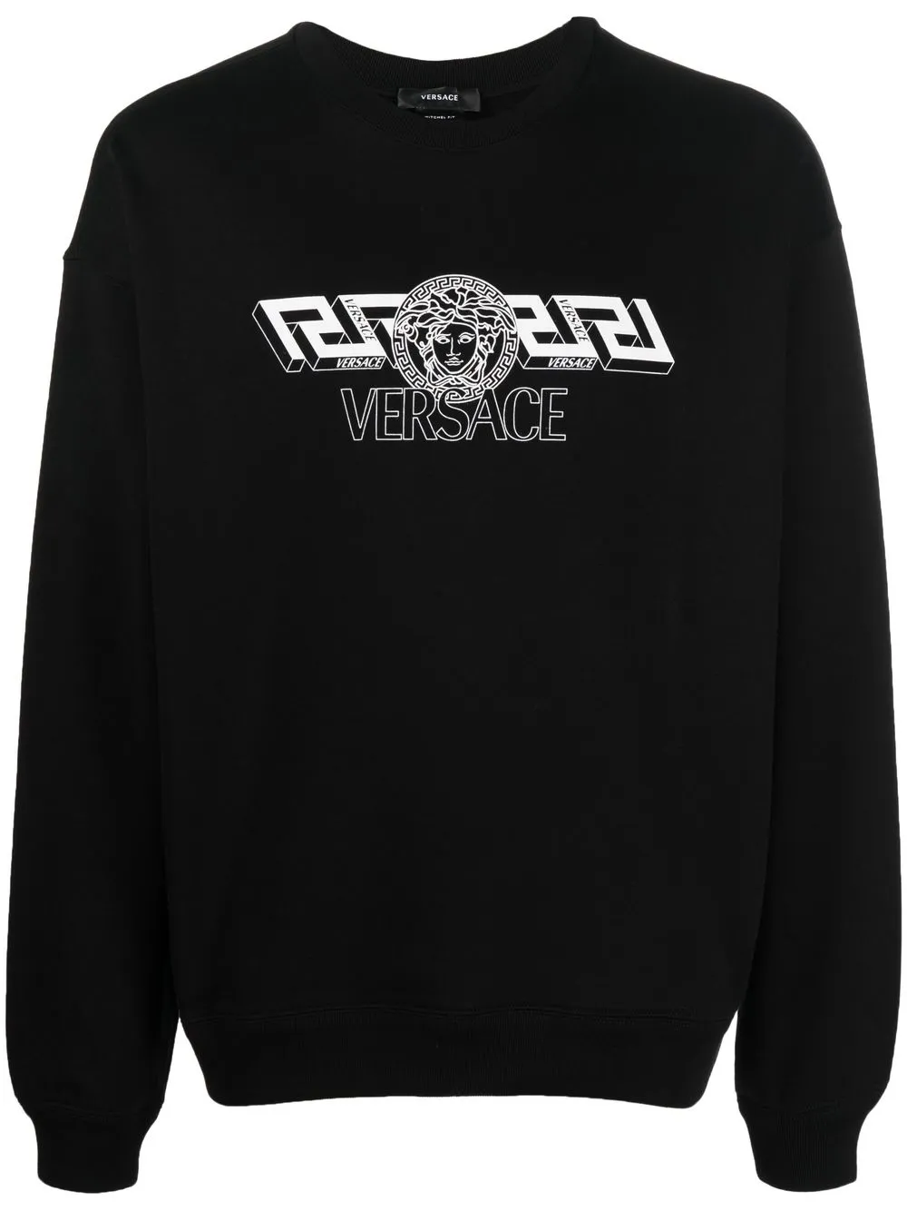 

Versace sudadera con logo estampado - Negro