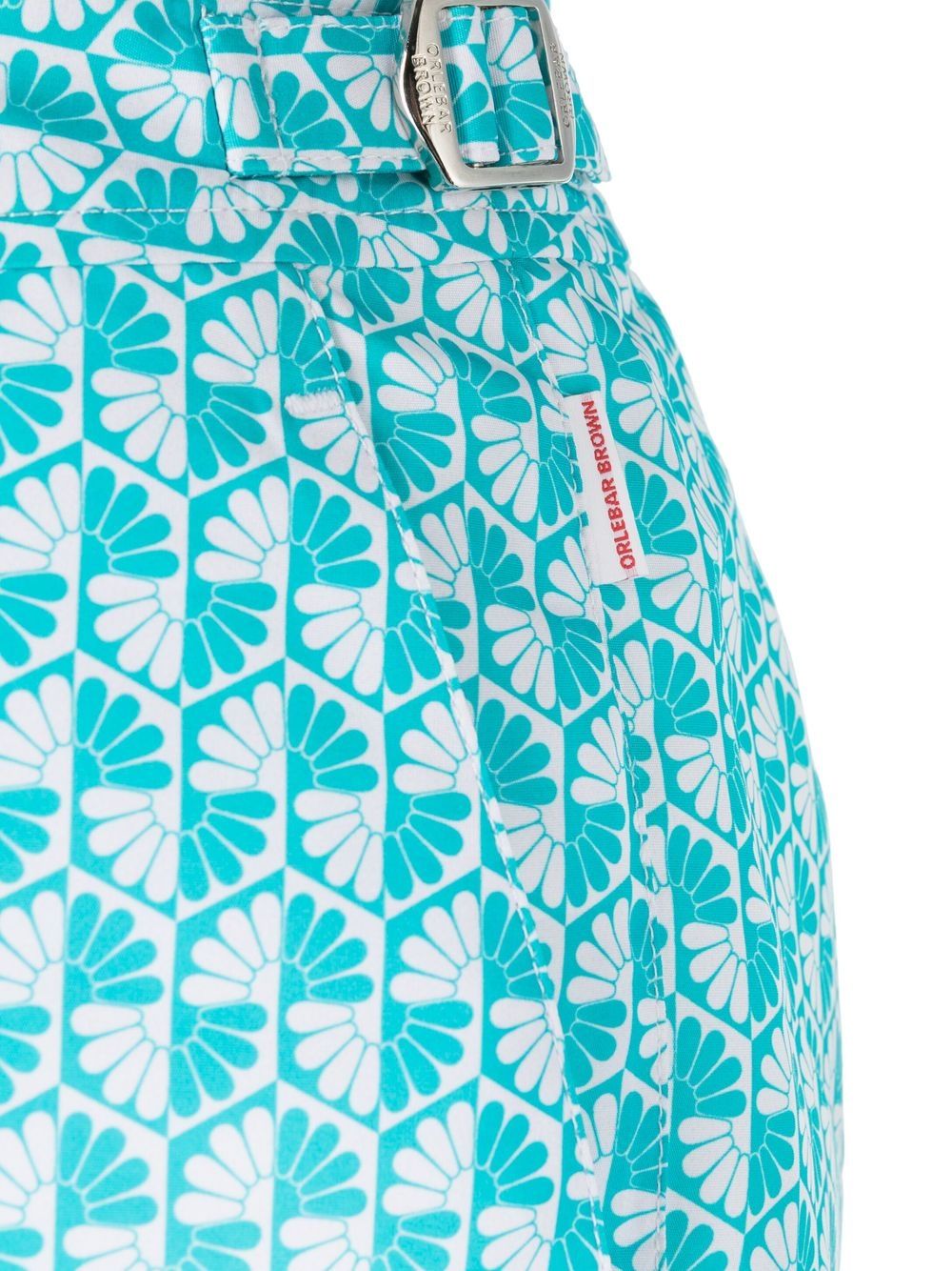 Shop Orlebar Brown Bulldog Graphic-print Swim Shorts In Blue