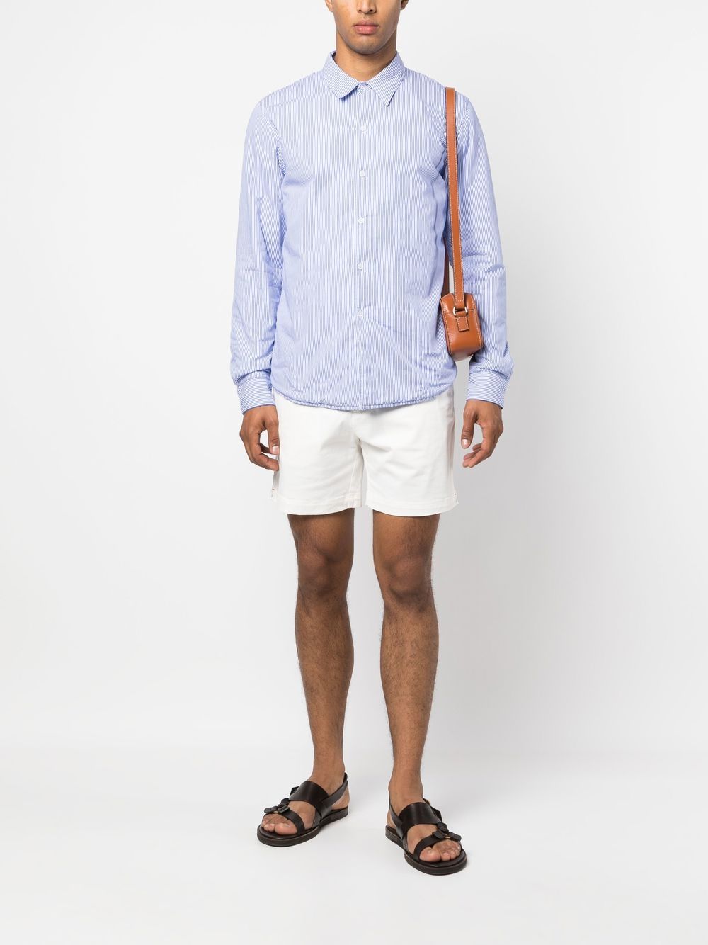 Shop Orlebar Brown Bulldog Mid-rise Chino Shorts In White