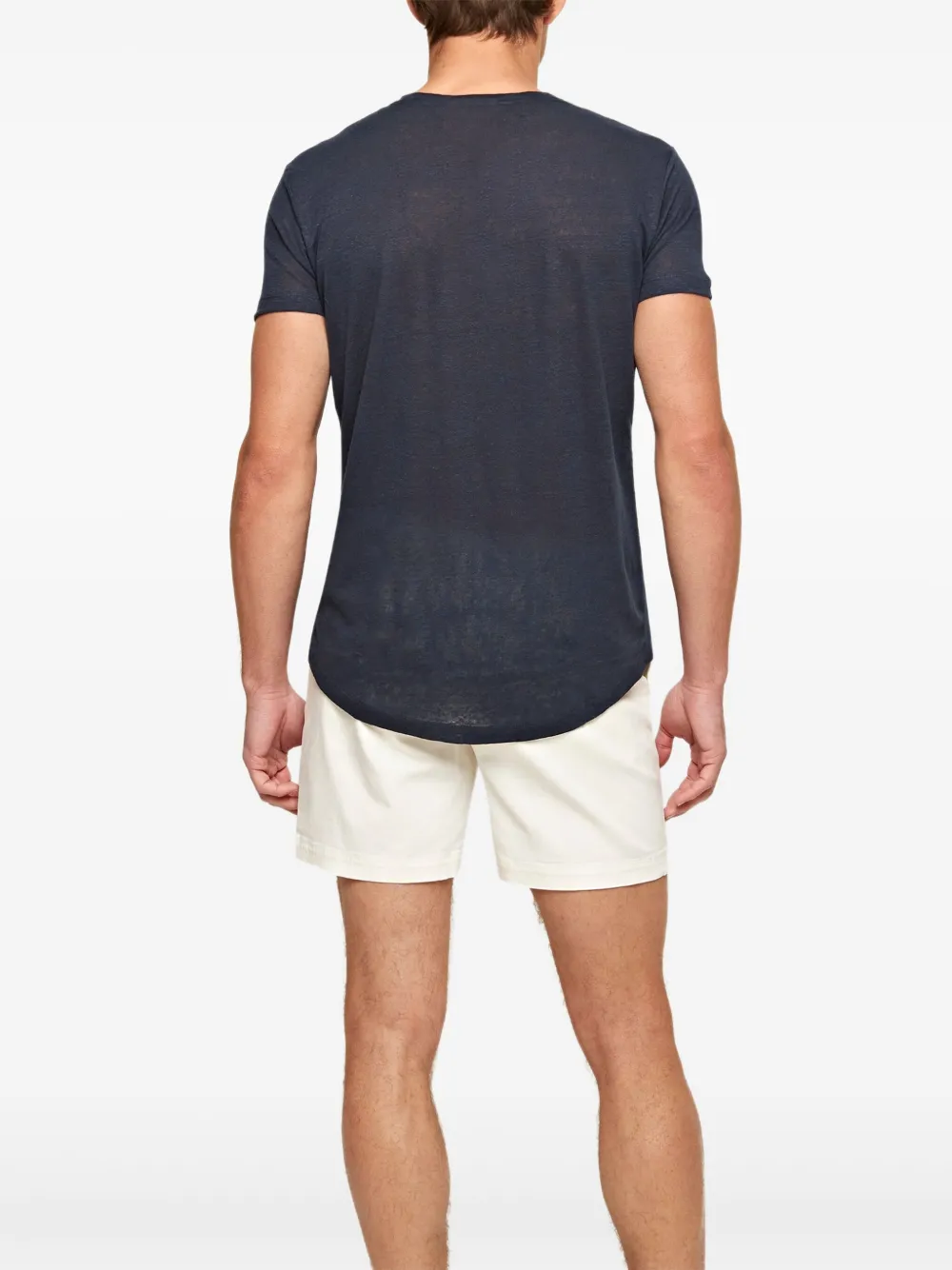  Orlebar Brown Halbhohe Bulldog Chino Shorts   Weiß 