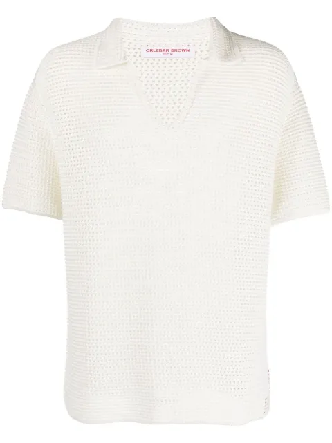 Orlebar Brown Batten crochet polo shirt