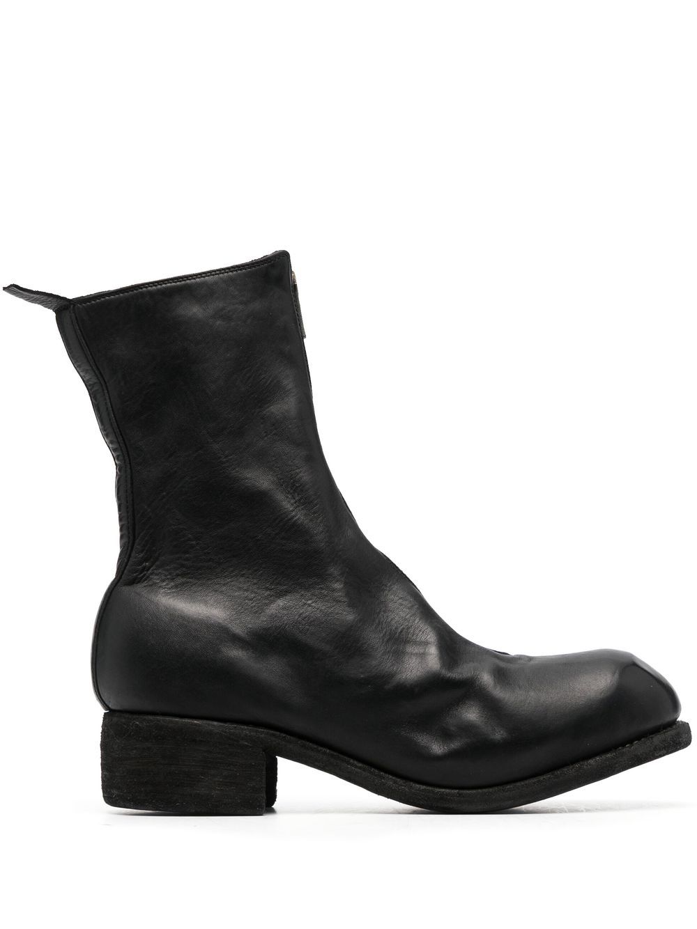 

Guidi botines con cierre y tacón de 50mm - Negro