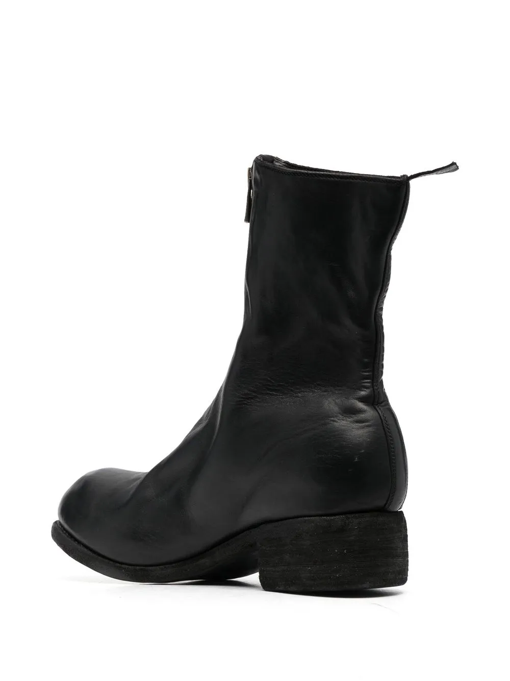 Guidi 50mm zip-up ankle boots Black