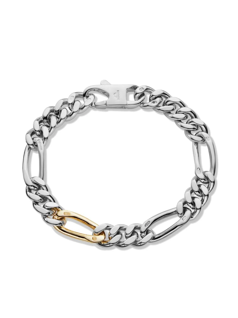 

Bunney pulsera Figaro en plata del ley y oro amarillo de 18kt - SS/YG