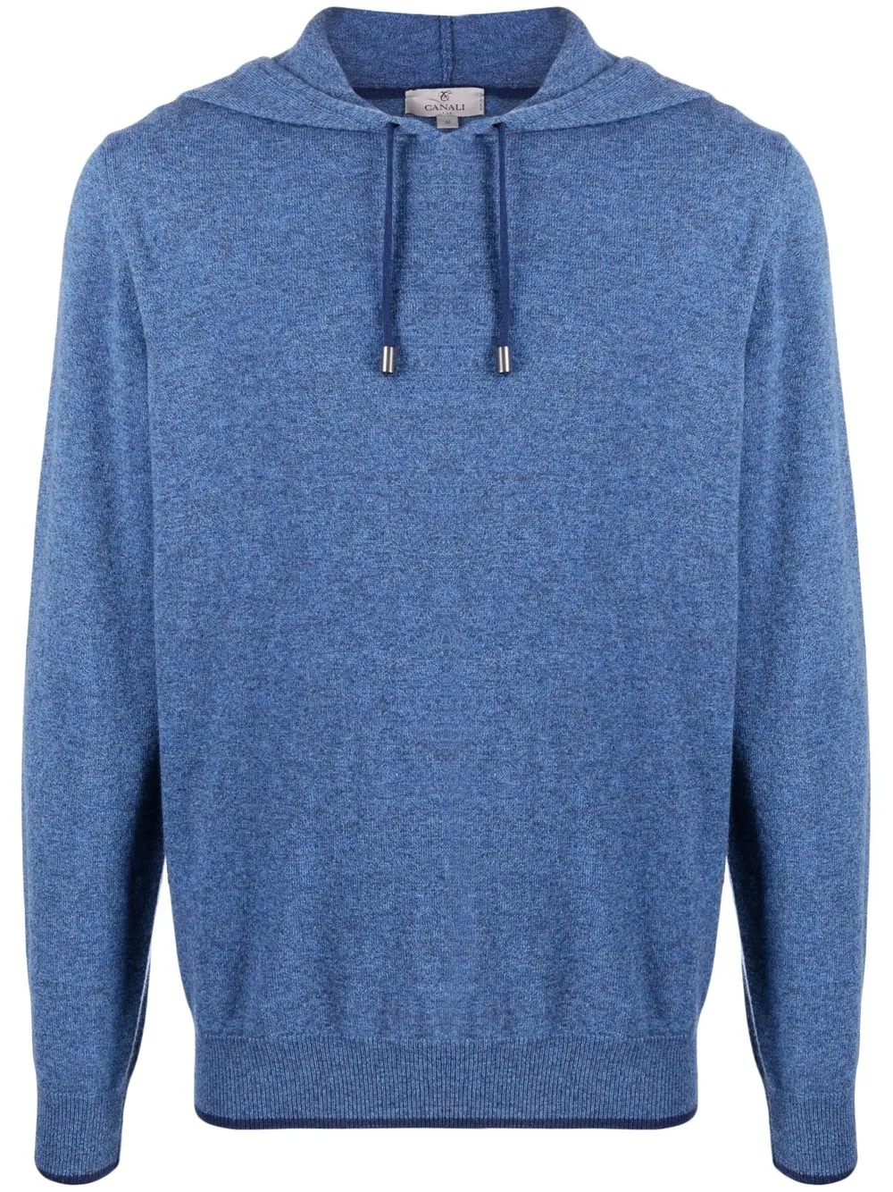 

Canali wool fine-knit hoodie - Blue