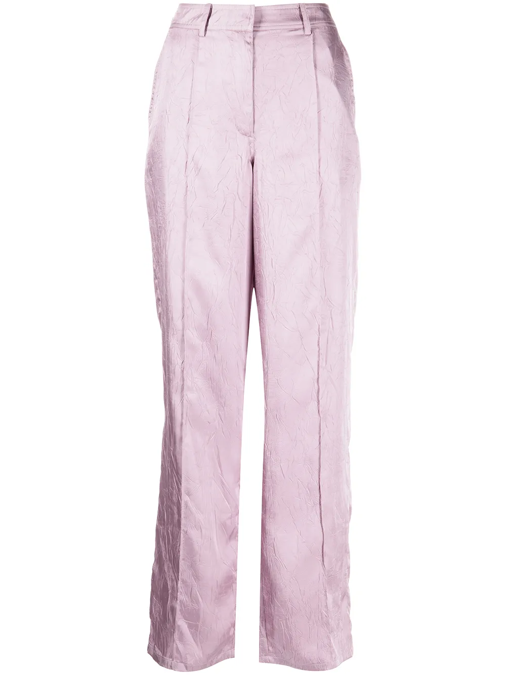 

Simkhai Standard crinkled-effect tailored trousers - Pink