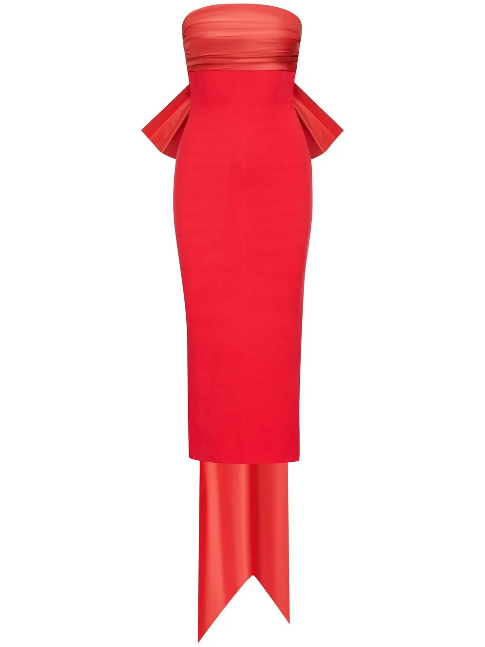 

Oscar de la Renta bow-detail strapless dress - Red