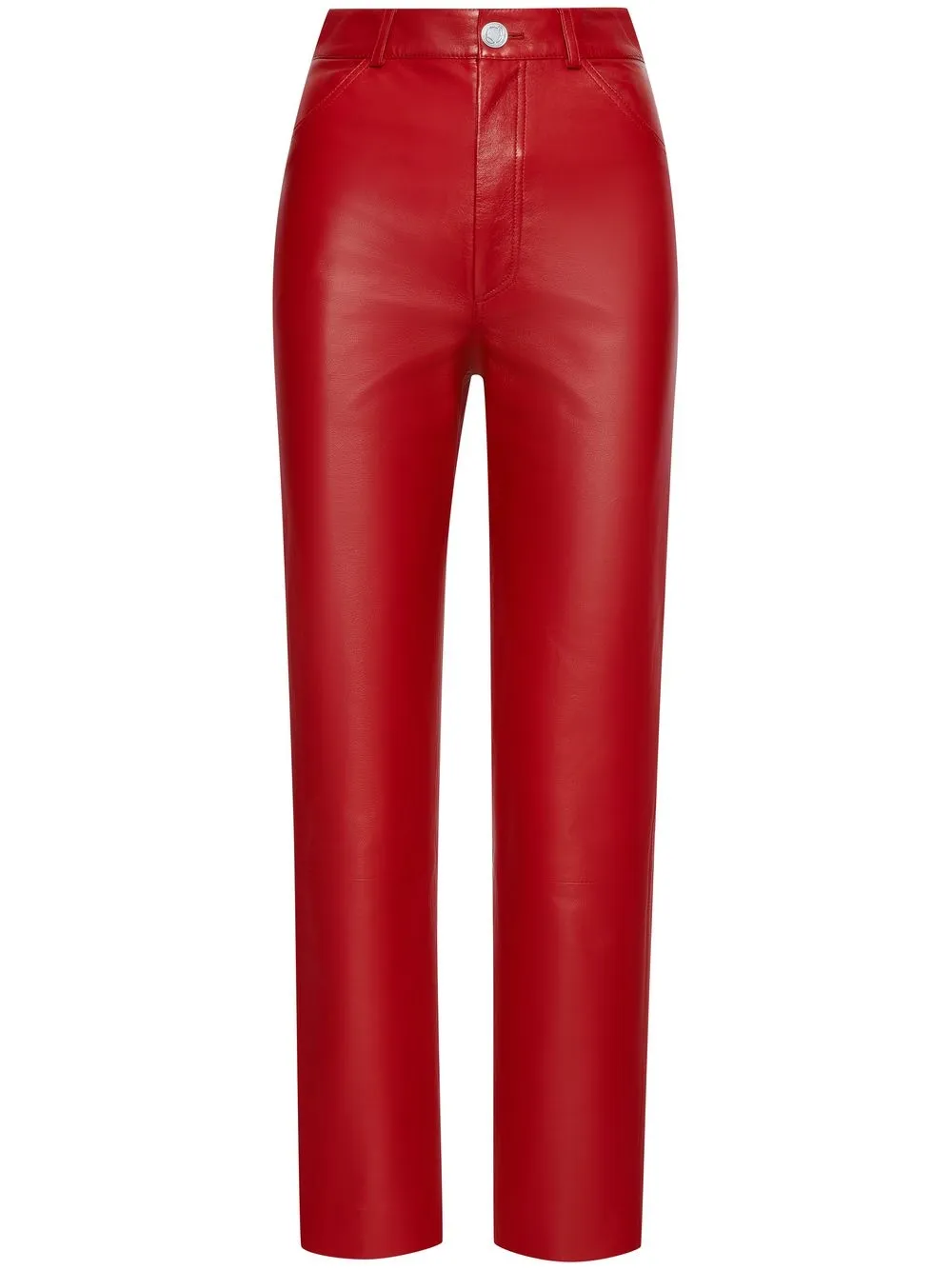 

Oscar de la Renta pantalones de tiro alto - Rojo