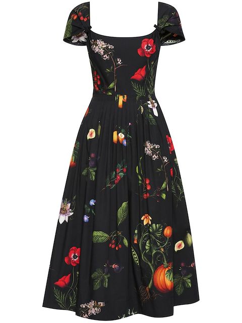 Oscar de la Renta floral-print midi dress 