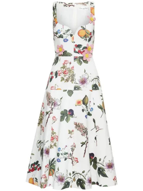 Oscar de la Renta graphic-print sleeveless dress