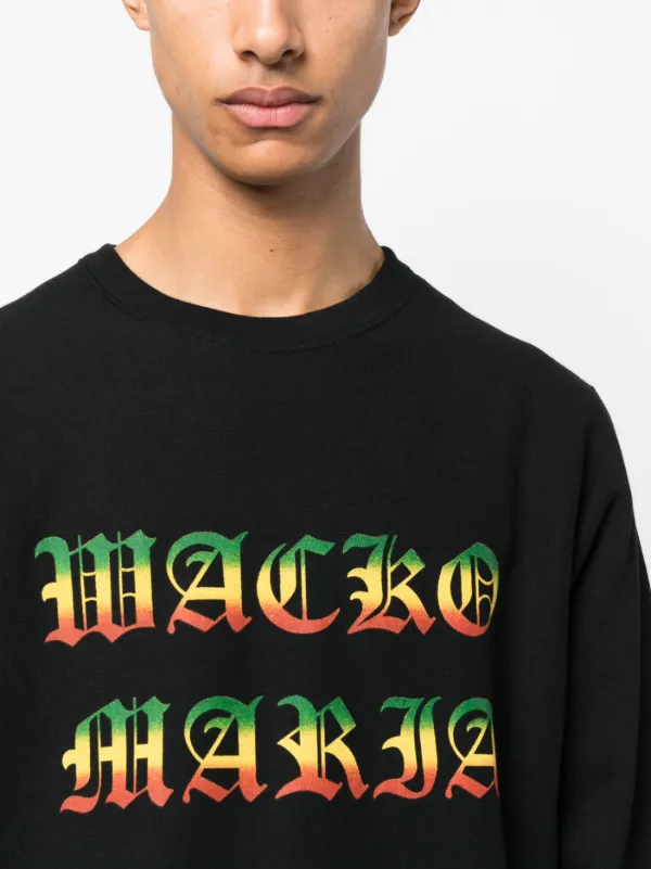 WACKO MARIA logo-print Cotton Sweatshirt - Farfetch