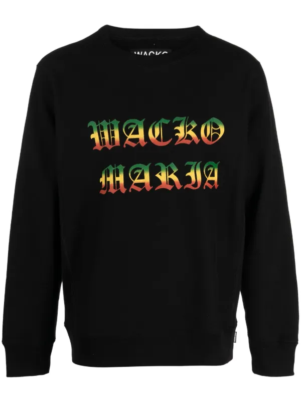 WACKO MARIA logo-print Cotton Sweatshirt - Farfetch