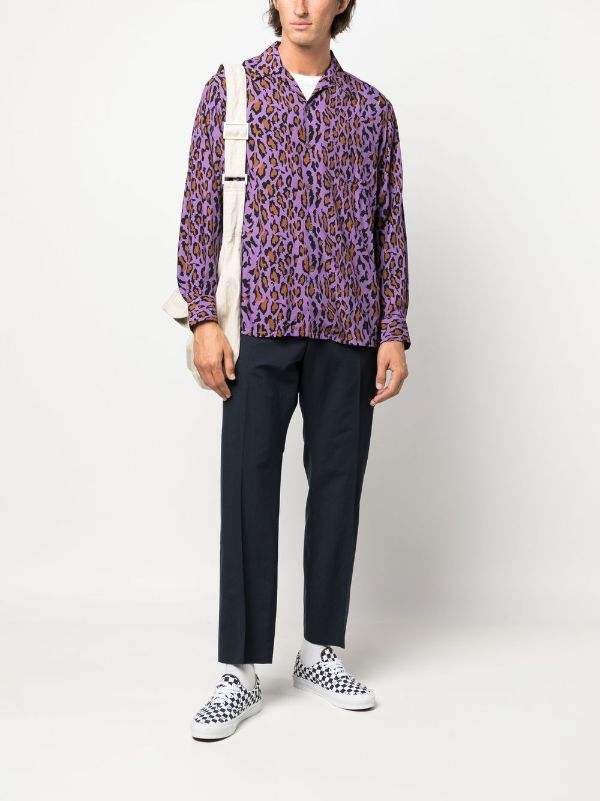 WACKO MARIA leopard-print long-sleeve Shirt - Farfetch