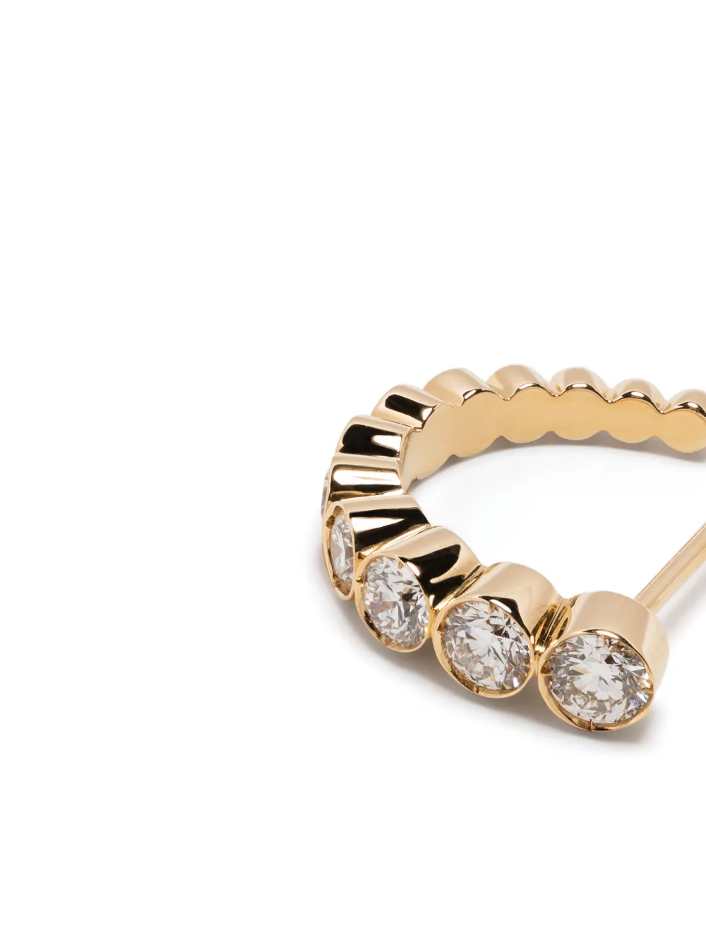 Sophie Bille Brahe Orecchino a cerchio in oro giallo 18kt con diamanti | Orecchini | Image 3