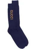 Gucci intarsia-knit logo socks - Blue
