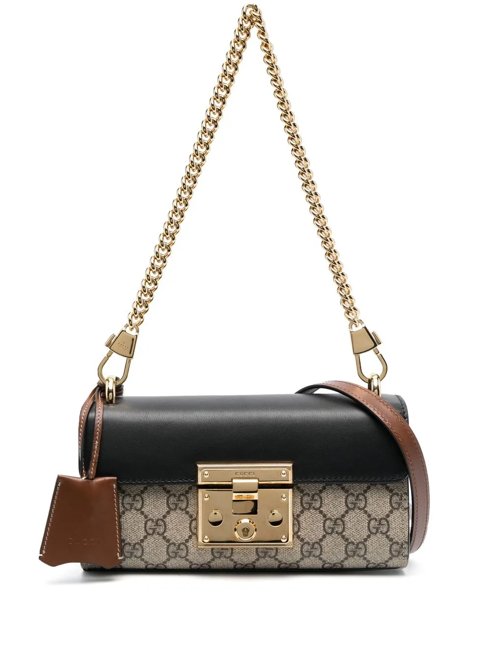 

Gucci small GG Supreme Padlock shoulder bag - Neutrals