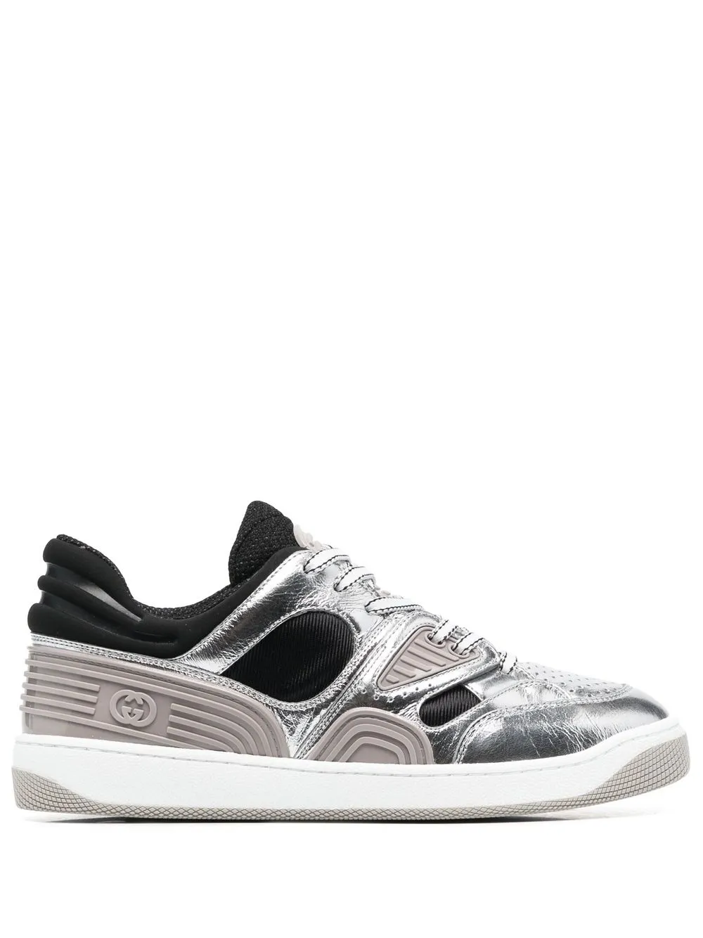 

Gucci metallic low-top sneakers - Silver