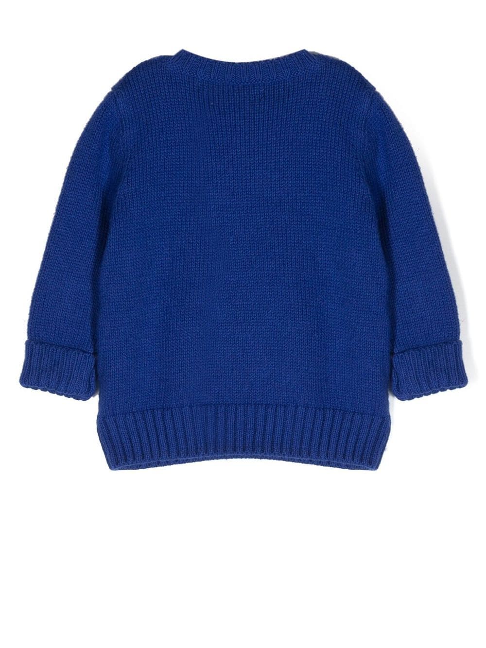 Shop Ralph Lauren Polo Bear Cotton Jumper In Blau