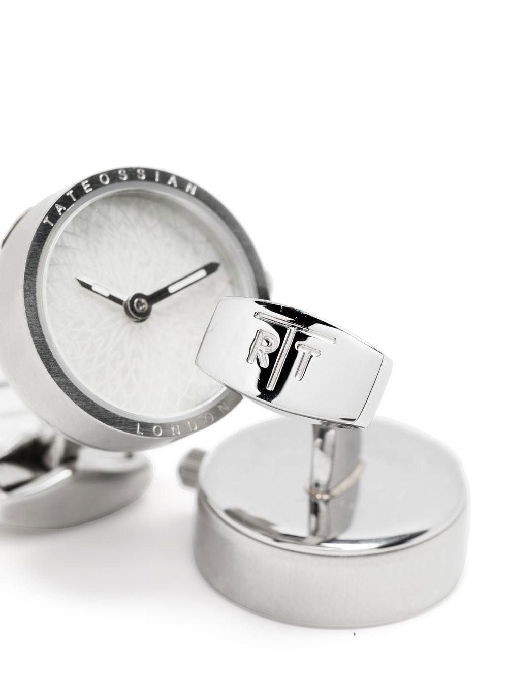 Shop Tateossian Clock-design Silver-plated Cufflinks
