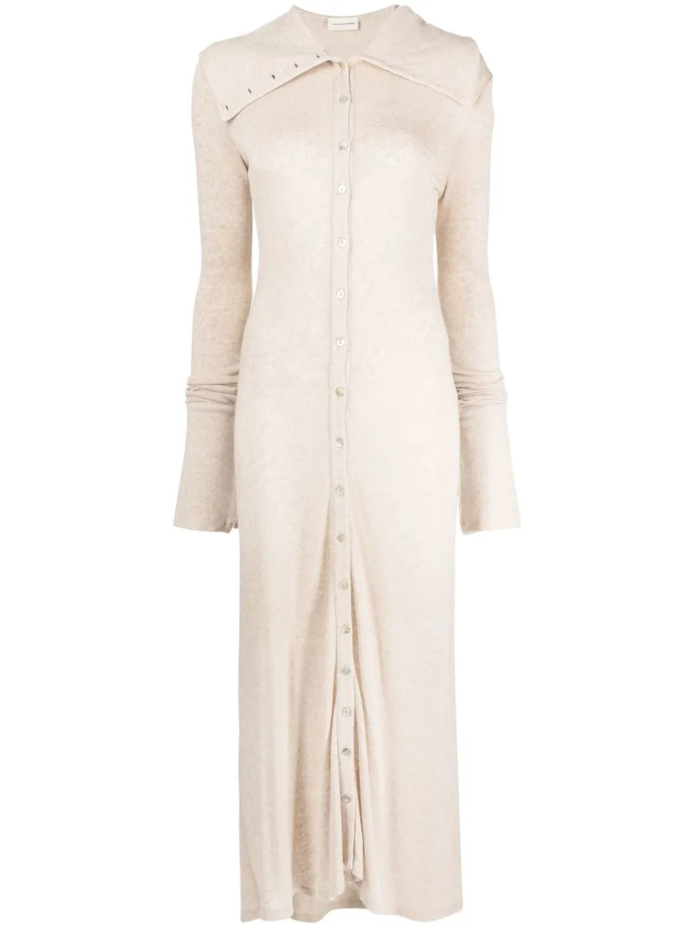 

By Malene Birger spread collar knitted dress - Brown