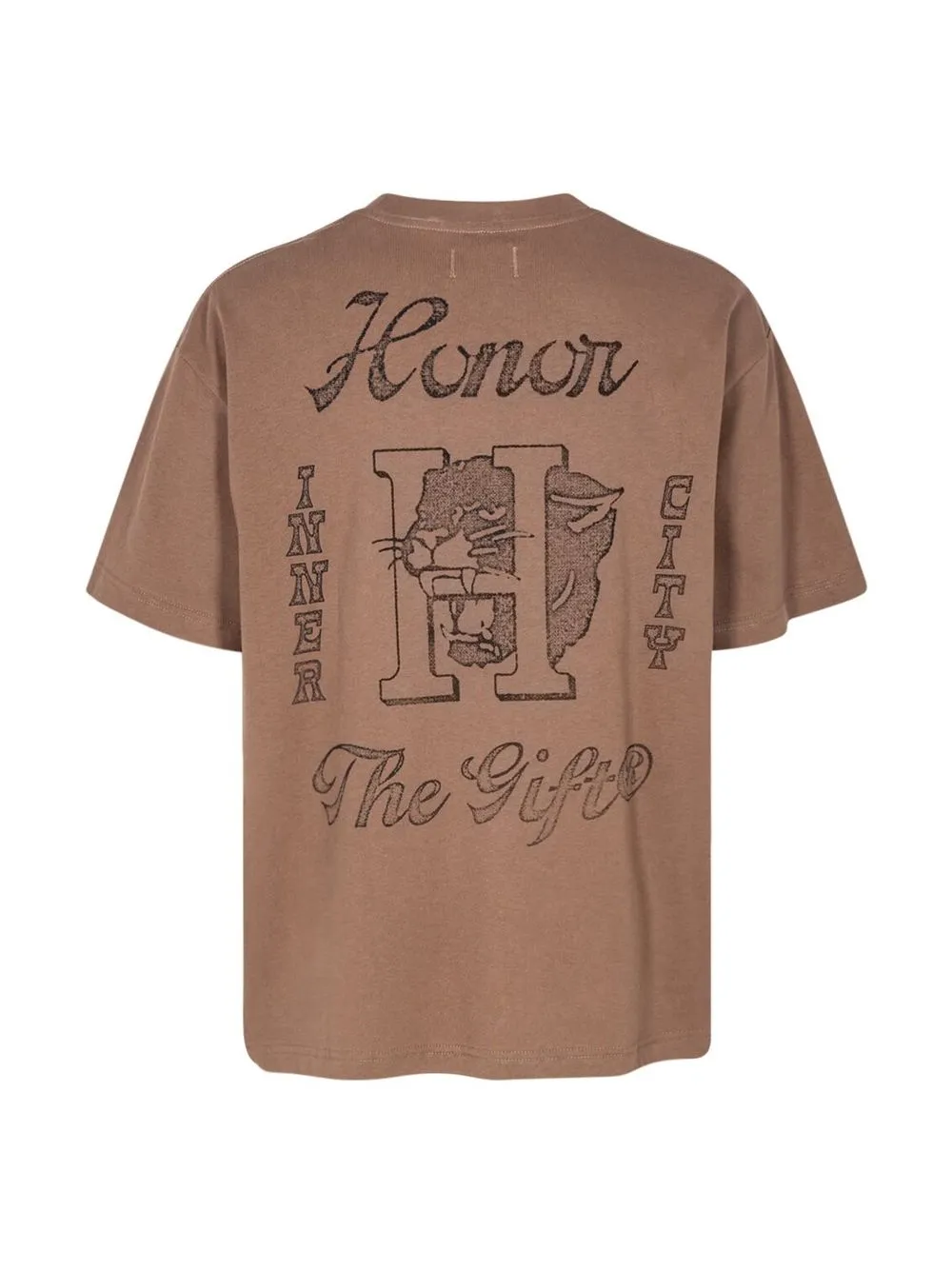 Honor The Gift T-shirt met zakdetail - Bruin