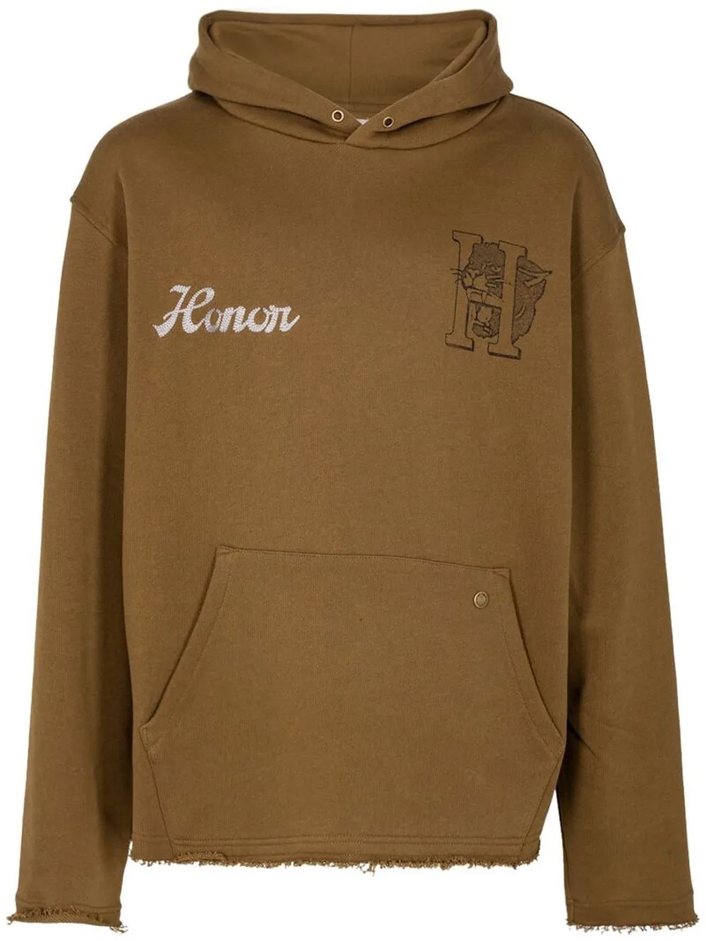 

Honor The Gift Mascot long-sleeve hoodie - Brown