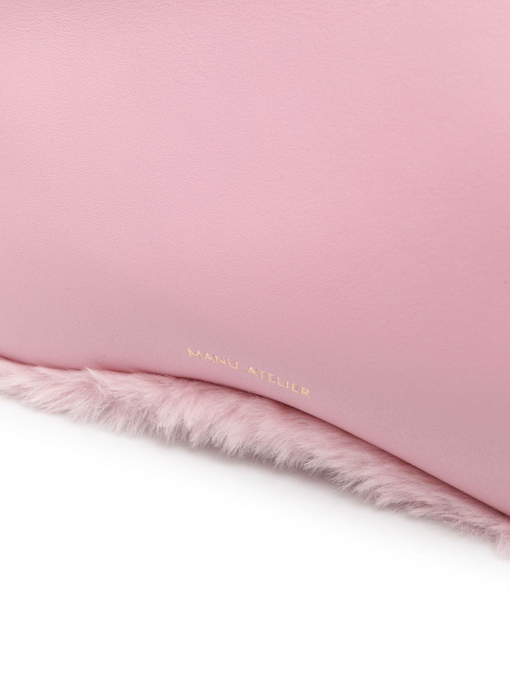 Shop Manu Atelier Curve Zipped Shoulder Bag In Pink