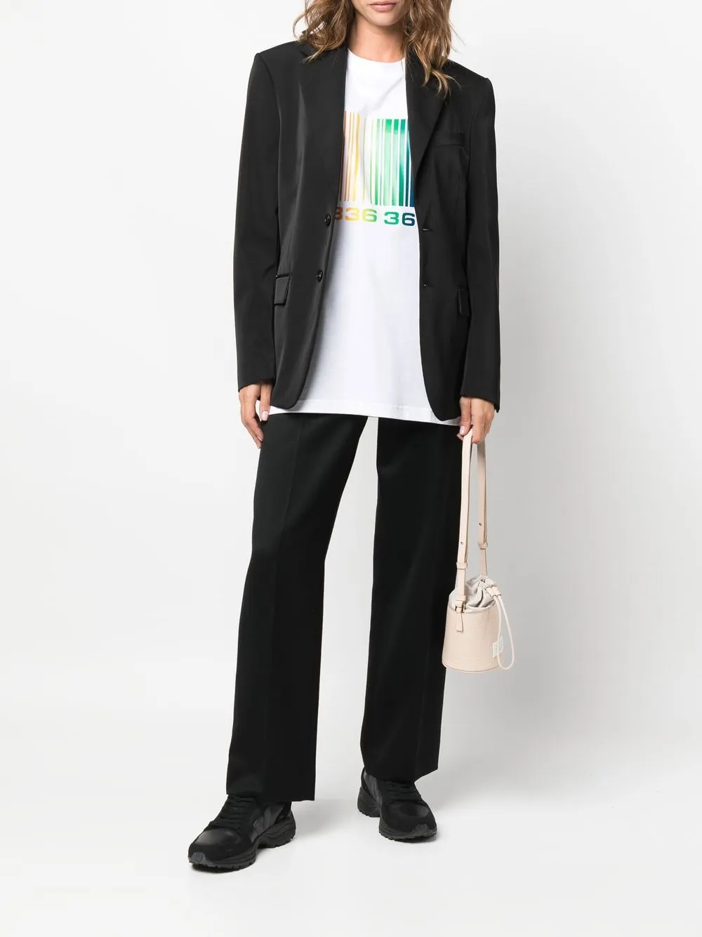 VTMNTS BARCODE-PRINT CREW-NECK T-SHIRT