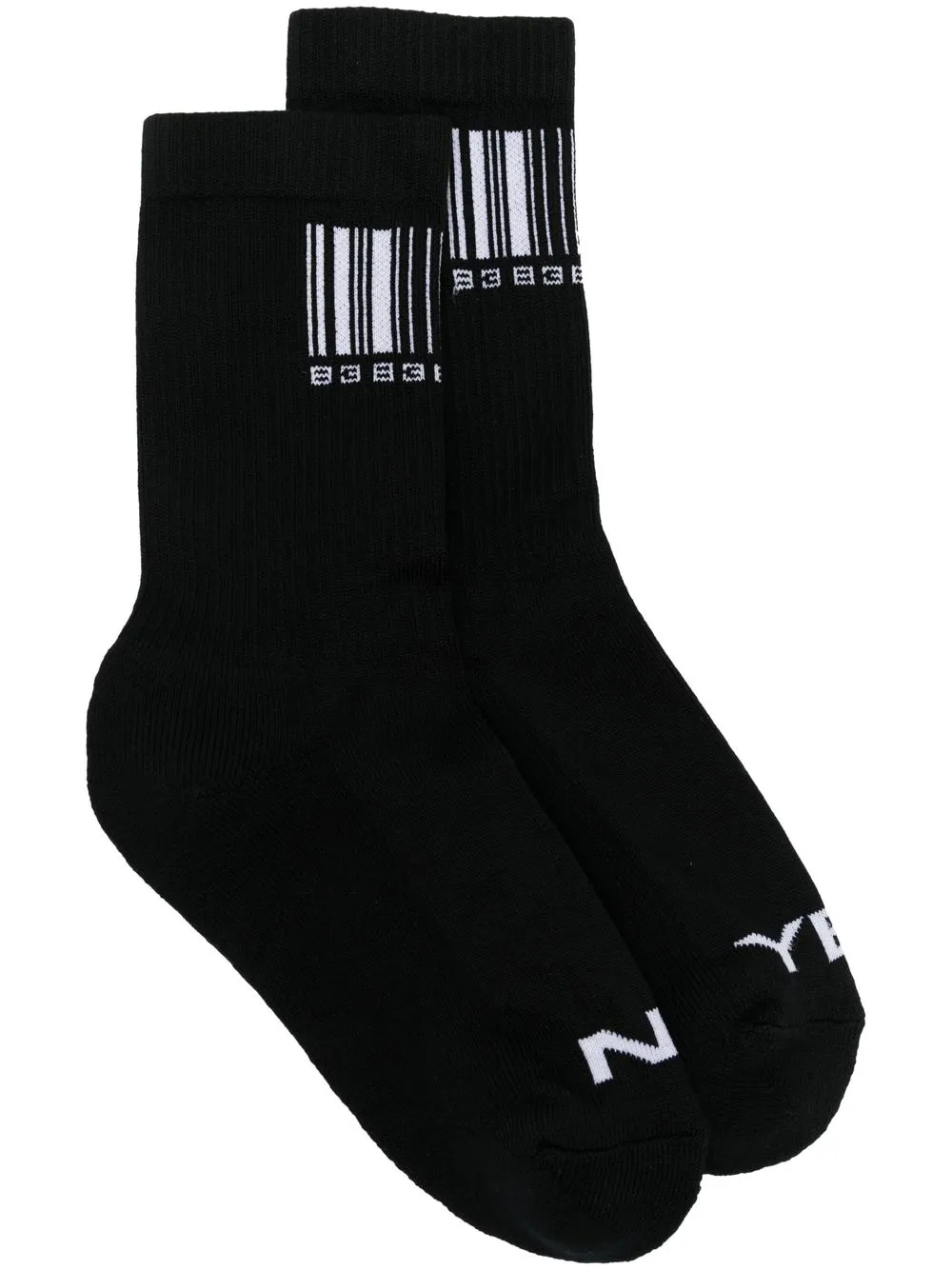 

VTMNTS barcode-detail ankle socks - Black