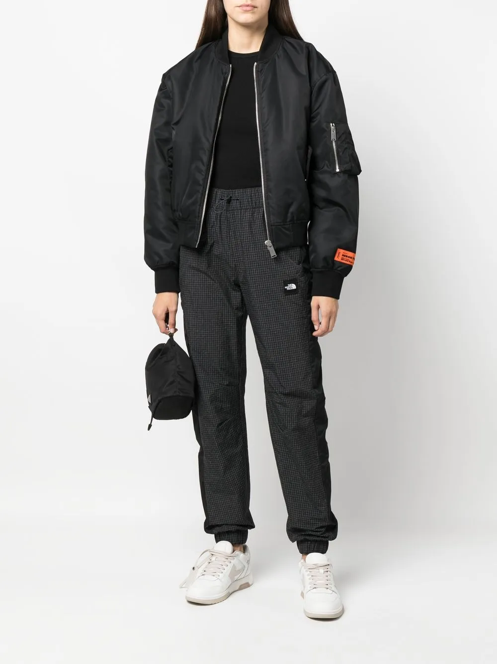 The North Face gridcheck Tapered Joggers Farfetch