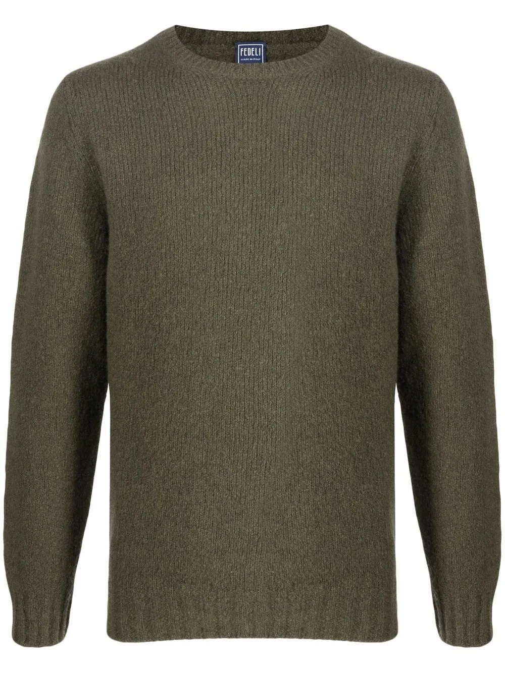 

Fedeli fine-knit crew-neck jumper - Green