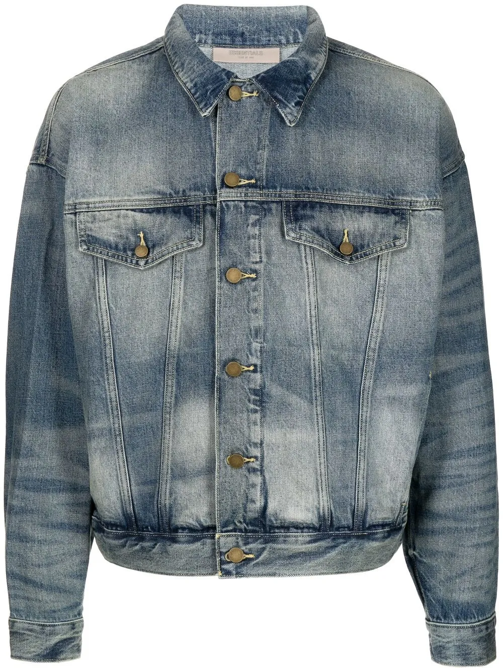 Fear of god 2025 long denim jacket