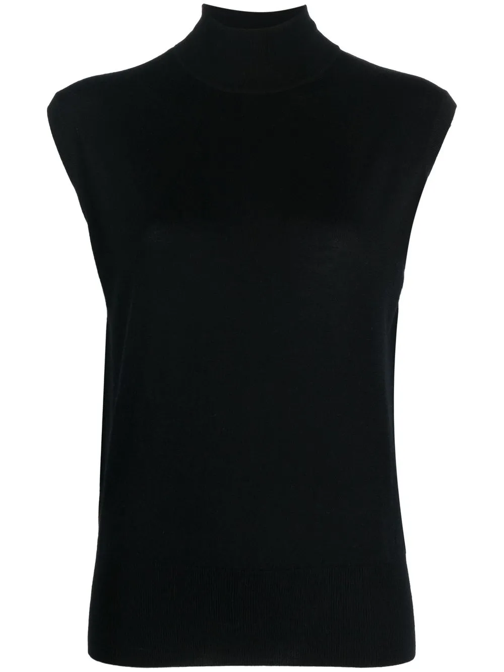 

Lisa Yang top tejido con cuello falso - Negro