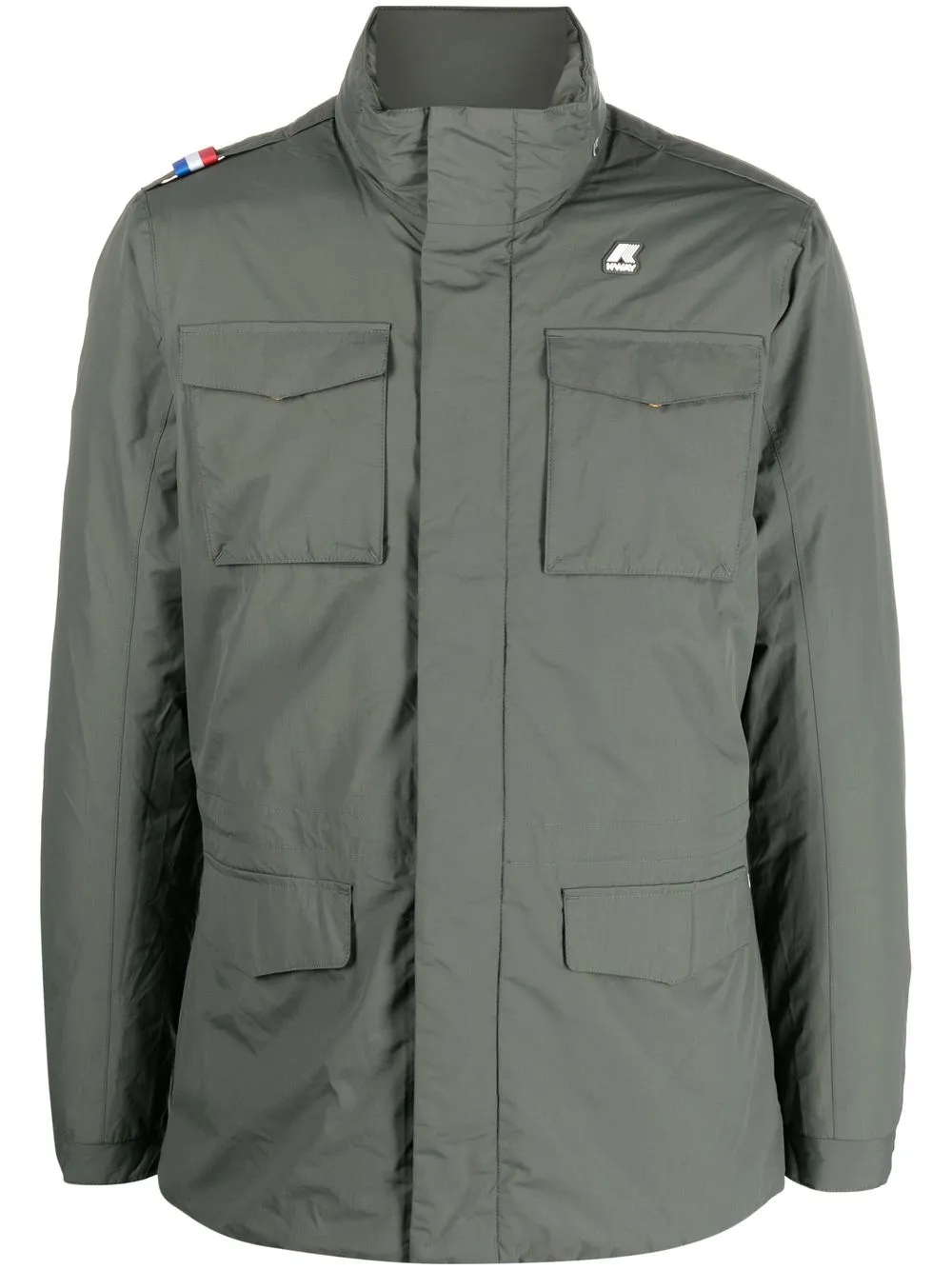 

K-Way logo-patch four-pocket windbreaker - Green