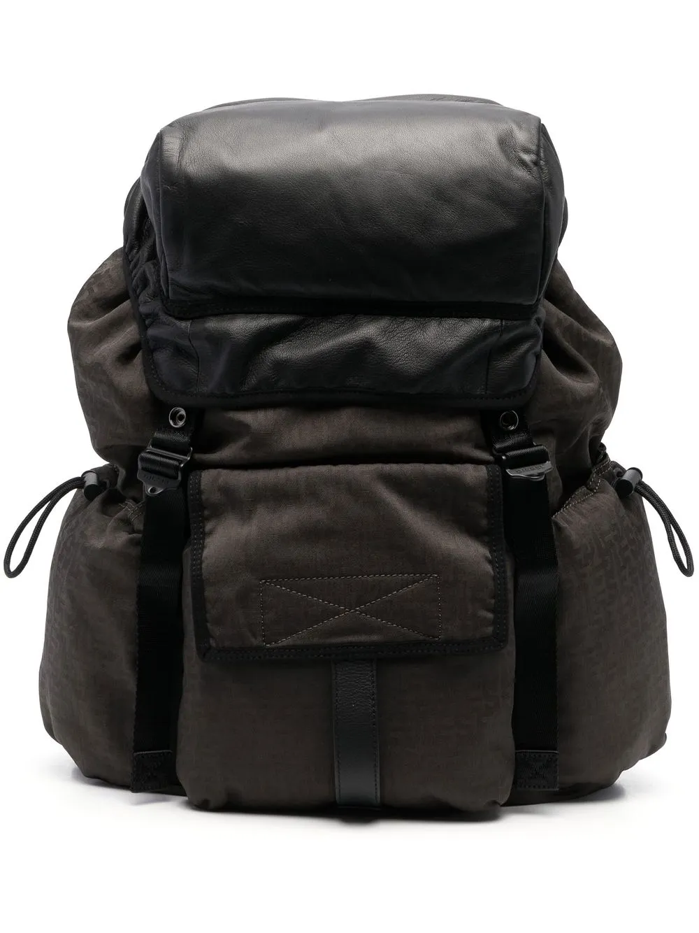 

Diesel logo-plaque backpack - Green